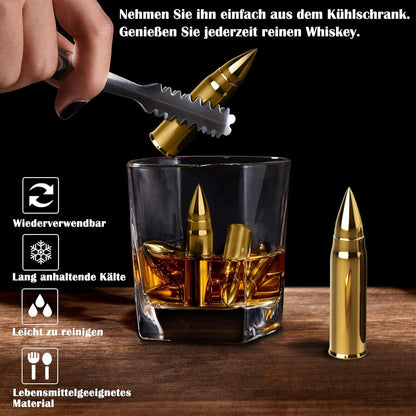 Whisky Steine Edelstahl Eiswürfel Holzfass Geschenk Set