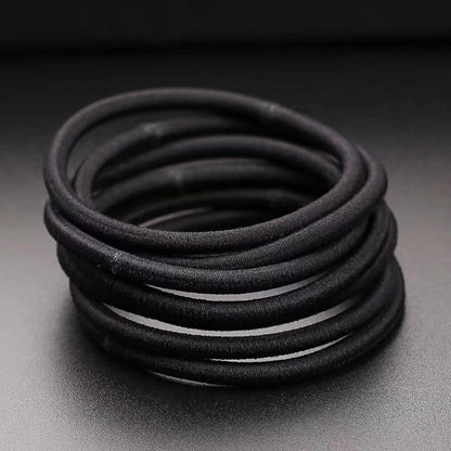 32 Stück Schwarz Elastische Haargummis Haarbänder für Mädchen Scrunchies