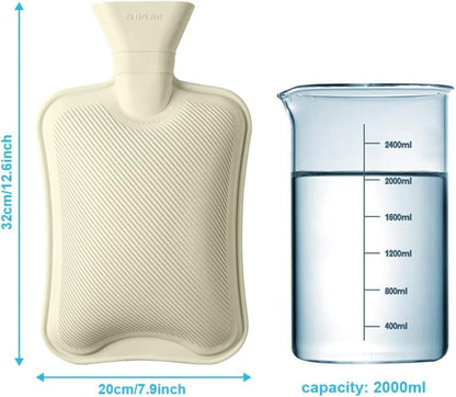 Wärmflasche mit Bezug 2L Weiche Flaum Handwärmer Abnehmbare