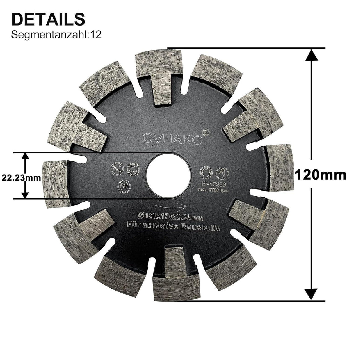 Diamant Frässcheibe 120mm für Fußbodenheizung & Estrich