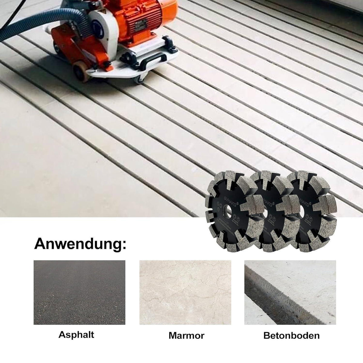 Diamant Frässcheibe 120mm für Fußbodenheizung & Estrich