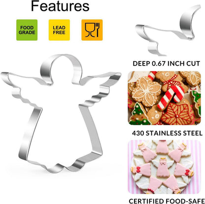 Weihnachten Engel Ausstecher Edelstahl Plätzchen Kekse Fondant