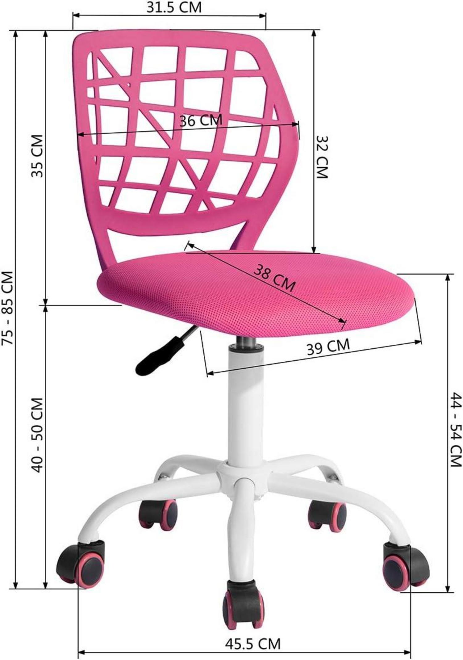 Bürostuhl Stoffsitz Ergonomisch Höhenverstellbar ohne Armlehne