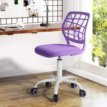 Ergonomischer Bürostuhl Höhenverstellbar Lila Mesh