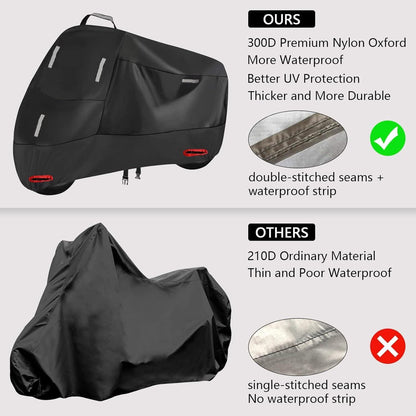 Motorradabdeckung 300D Oxford Wasserdicht Motorradplane 5