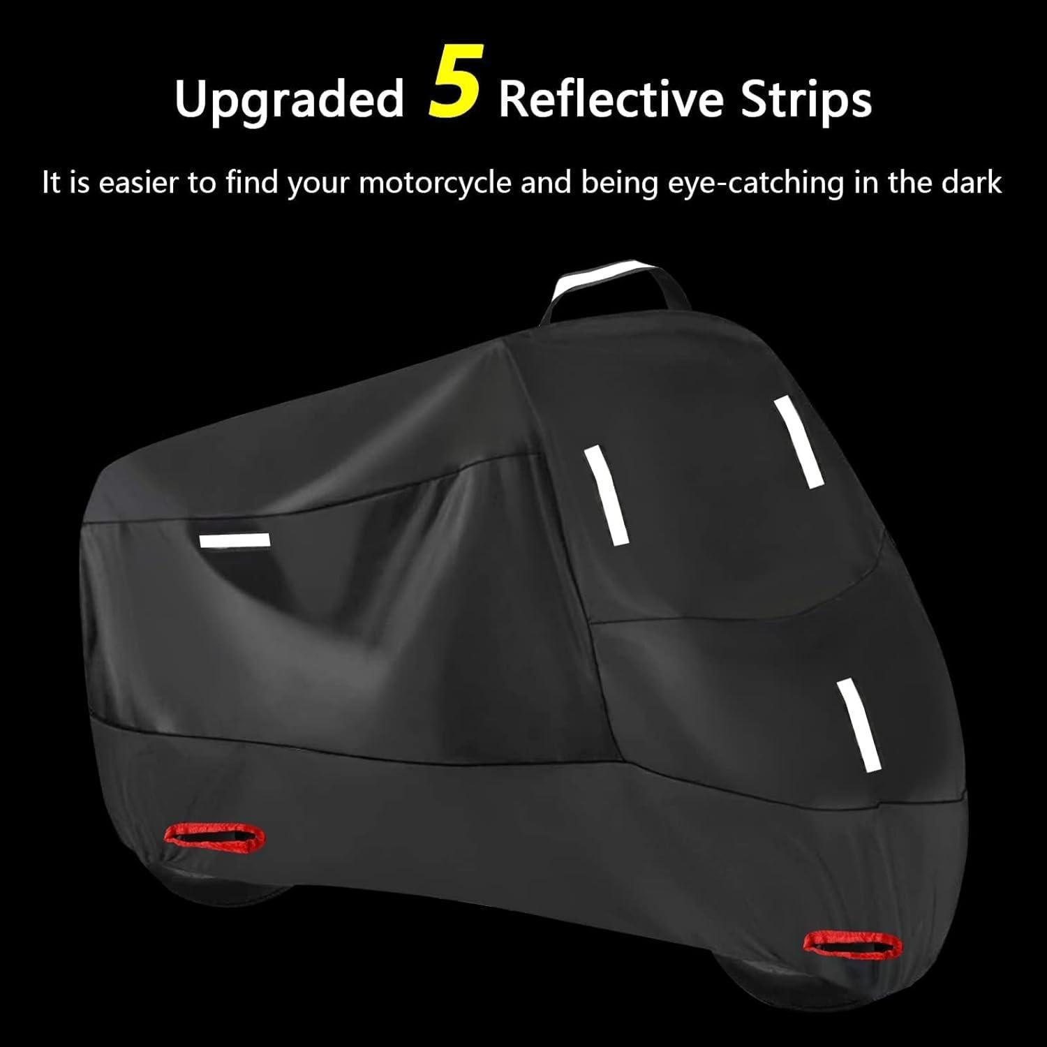 Motorrad Abdeckplane 300D Oxford Wasserdicht Reflektierende Streifen M 200x90x100cm