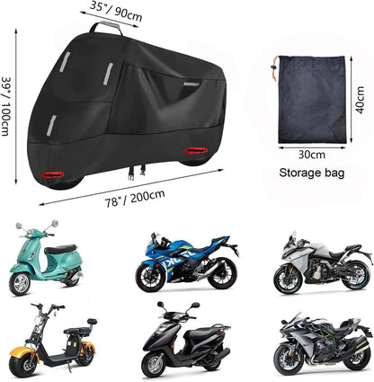 Motorradabdeckung 300D Outdoor Wasserdicht 5 Reflektionsstreifen M 200x90x100cm