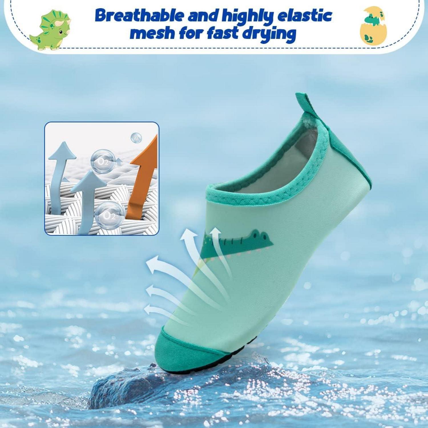 Kinder Badeschuhe Wasserschuhe Strandschuhe rutschfeste Surfschuhe 16/17 EU Grün
