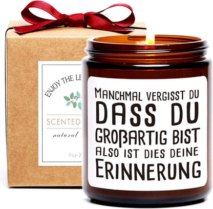 Duftkerze Geschenk für Frauen mit Spruch - Lustige Erinnerung