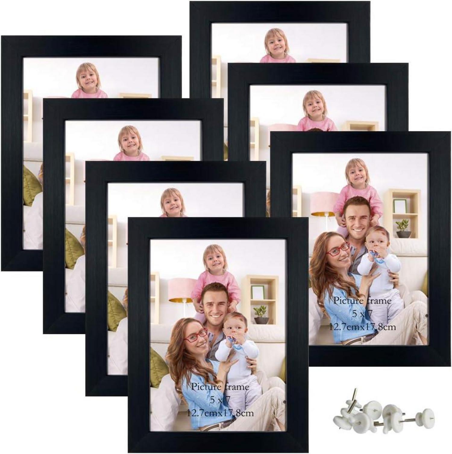 Bilderrahmen Set Schwarz 13x18cm Collage Geschenk 7-teilig