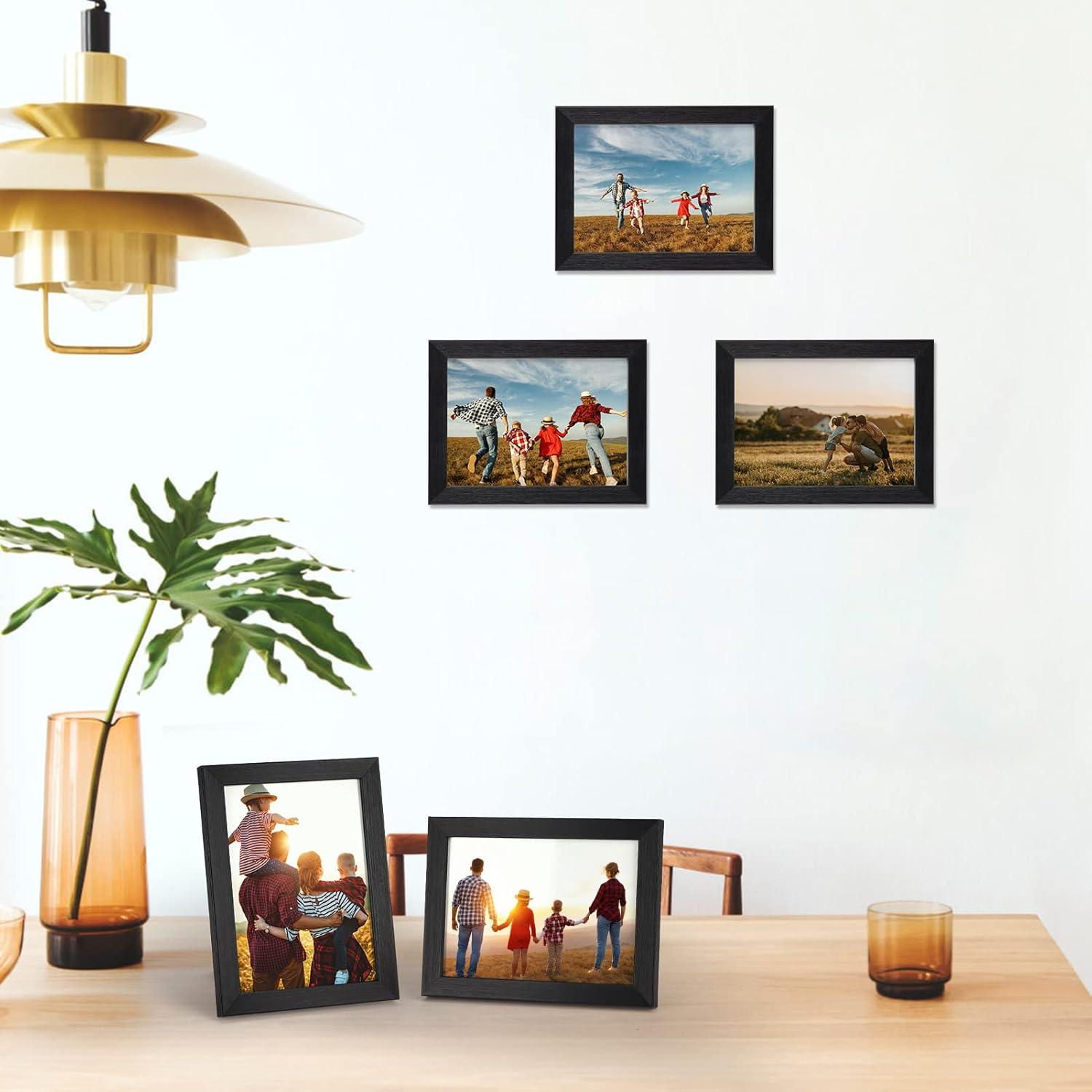 Bilderrahmen Set Schwarz 13x18cm Collage Geschenk 7-teilig