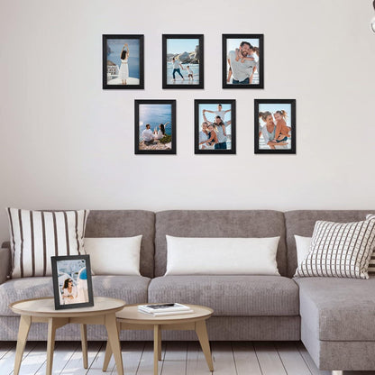 Bilderrahmen Set 13x18 cm Schwarz Collage Geschenk 7 Stück