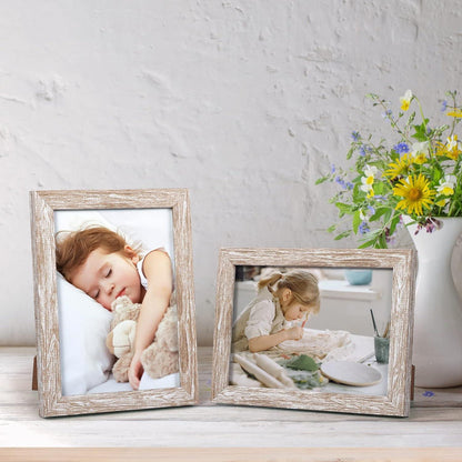 12er Set Bilderrahmen Collage 13x18 Beige Holzmaserung