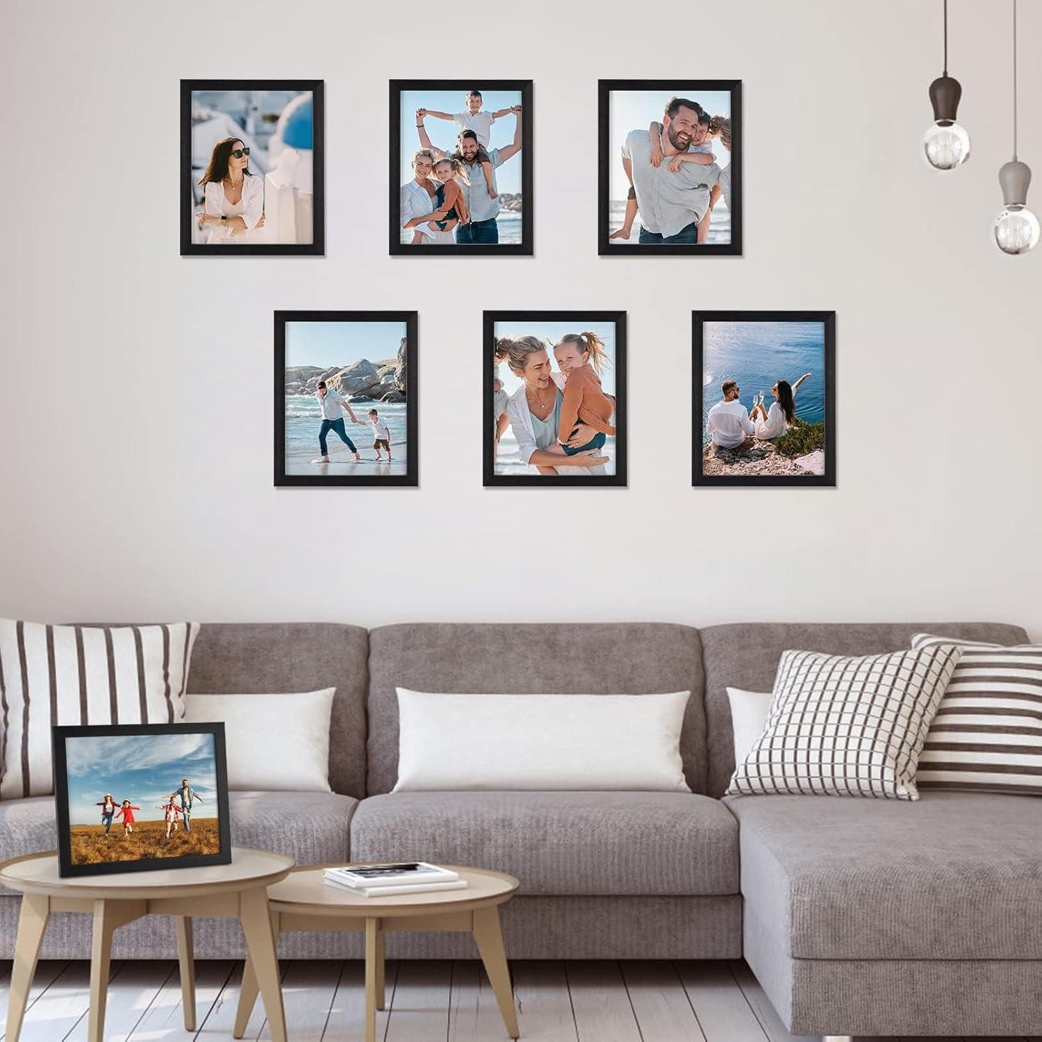 Bilderrahmen Set 20x25 cm Schwarz 7er Pack Fotorahmen Collage