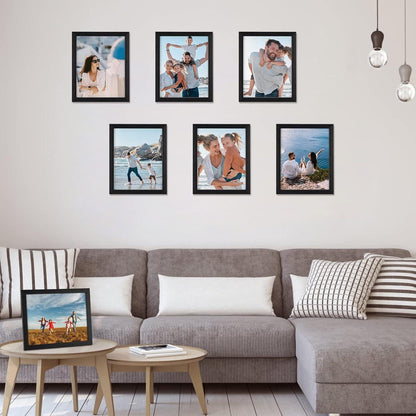 Bilderrahmen Set 20x25 cm Schwarz 7er Pack Fotorahmen Collage