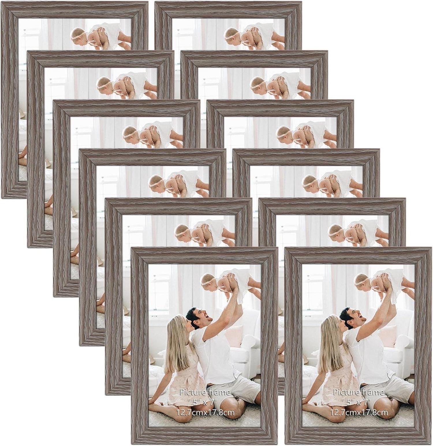 Bilderrahmen Set 12er Packung 13x18cm Grau Galerierahmen