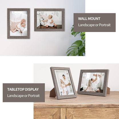 Giftgarden 12x Bilderrahmen Set 13x18cm Grau Galerierahmen Fotorahmen