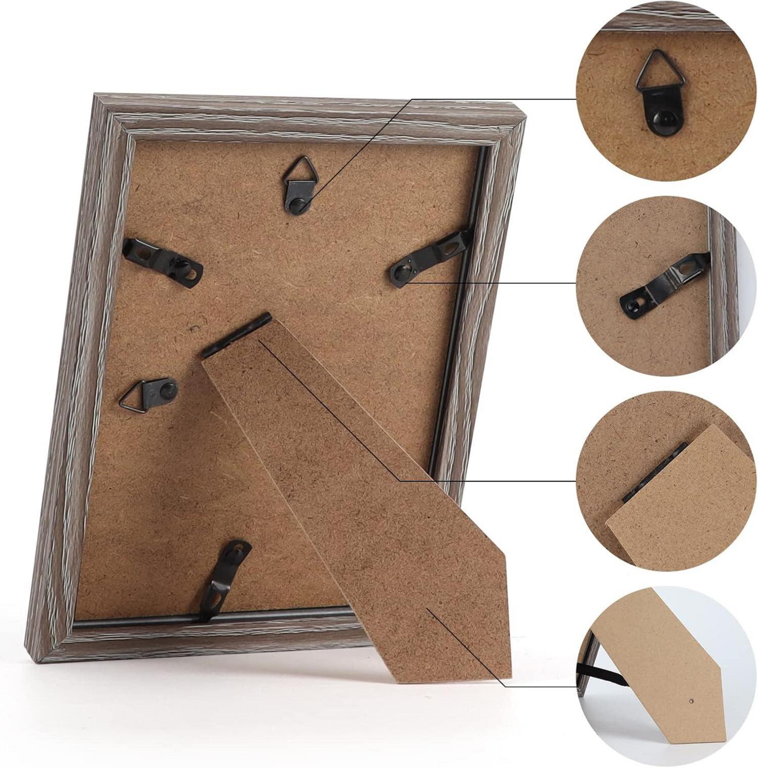 Giftgarden 12x Bilderrahmen Set 13x18cm Grau Galerierahmen Fotorahmen