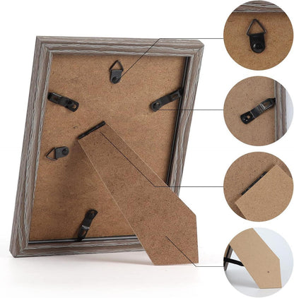 Giftgarden 12x Bilderrahmen Set 13x18cm Grau Galerierahmen Fotorahmen