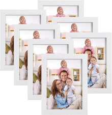 7er Set Moderne Weiße Bilderrahmen 13x18 cm für Fotos & Bilder