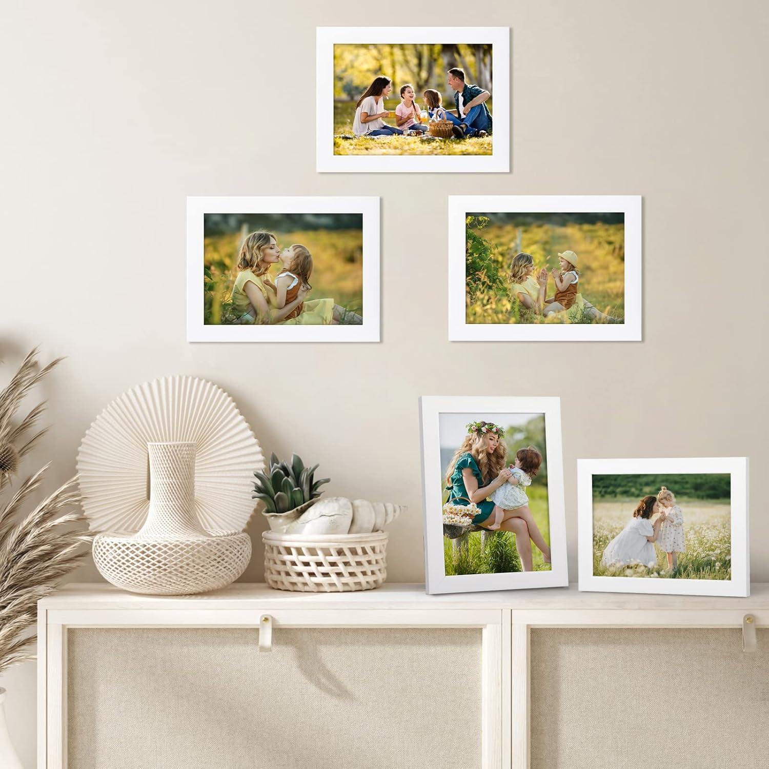 Bilderrahmen Set 13x18 cm 7 Stück Collage Weiß Geschenk 18x13 Fotos