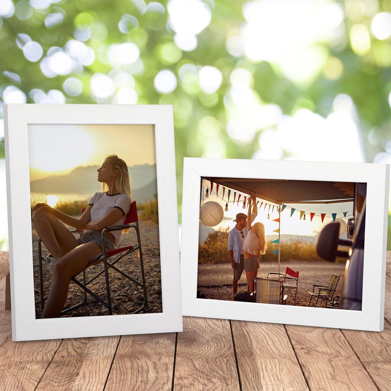 Bilderrahmen Set 7er 13x18cm Weiß Fotorahmen Collage Wand/Tisch - Geschenk 18x13