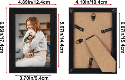 Bilderrahmen Set 10x15 cm Schwarz Fotorahmen Collage 7 Stück