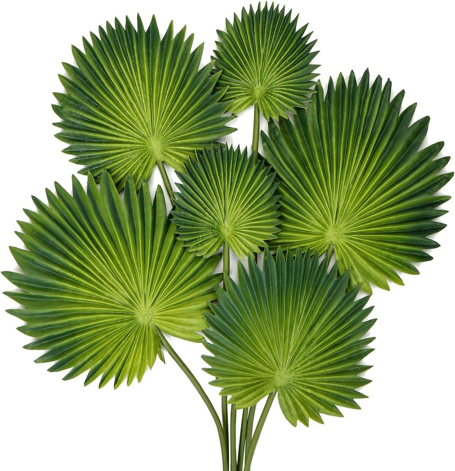 6er Set Tropische Kunstpalmenblätter für Dekorationen & DIY-Projekte