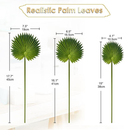 Briful 6er Palmenblätter Kunstpflanze für tropische