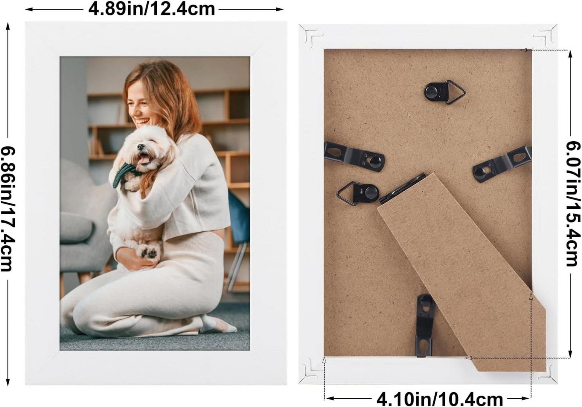 7er Bilderrahmen Set 10x15cm Weiß - Moderne Fotorahmen