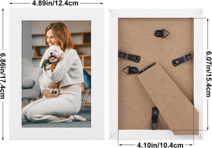 7er Bilderrahmen Set 10x15cm Weiß - Moderne Fotorahmen