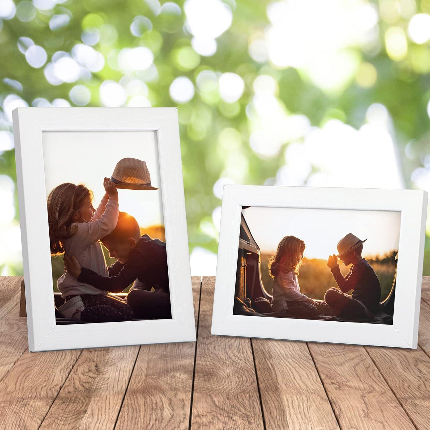 Collage Bilderrahmen Set 10x15cm 7 Stück Weiß Fotorahmen Wand Tisch Freund