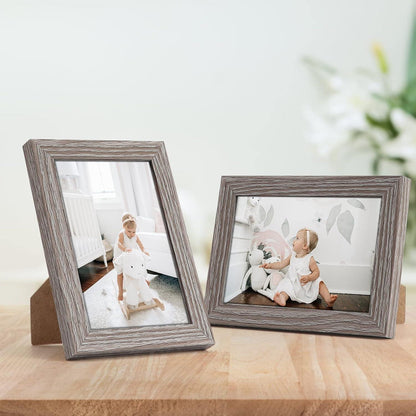12er Set Graue Galerierahmen 10x15 cm für Fotos und Bilder, Wand- oder