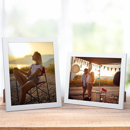 Bilderrahmen Set 20x25 cm, Moderne Weiß Fotorahmen, 12 Stück