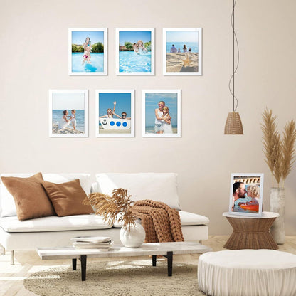 Bilderrahmen Set 20x25 cm - Moderne Weiß Fotorahmen für Fotos, Collage & Geschenk