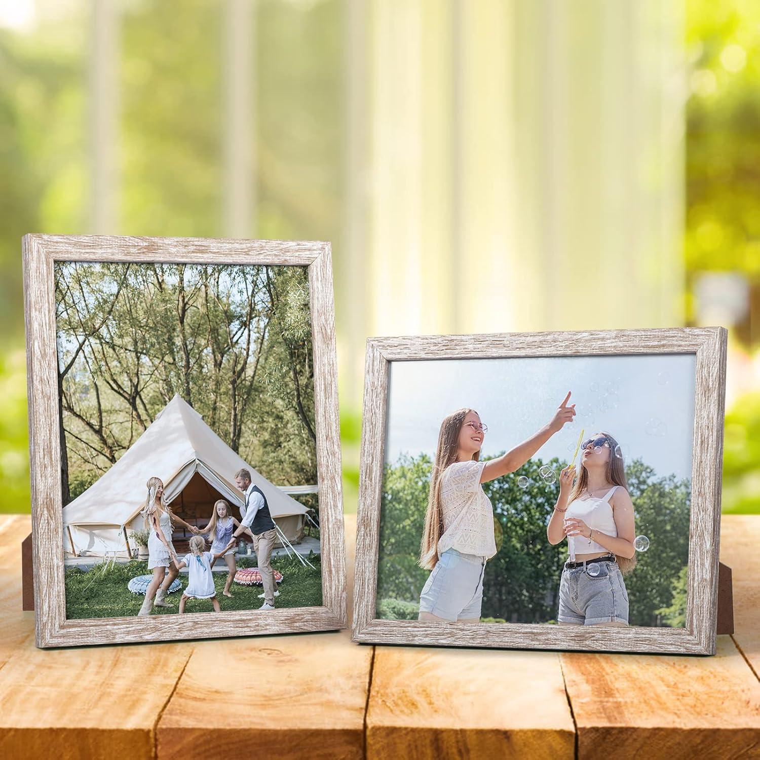 12er Set Bilderrahmen 20x25 cm Beige Fotorahmen Collage Plexiglas