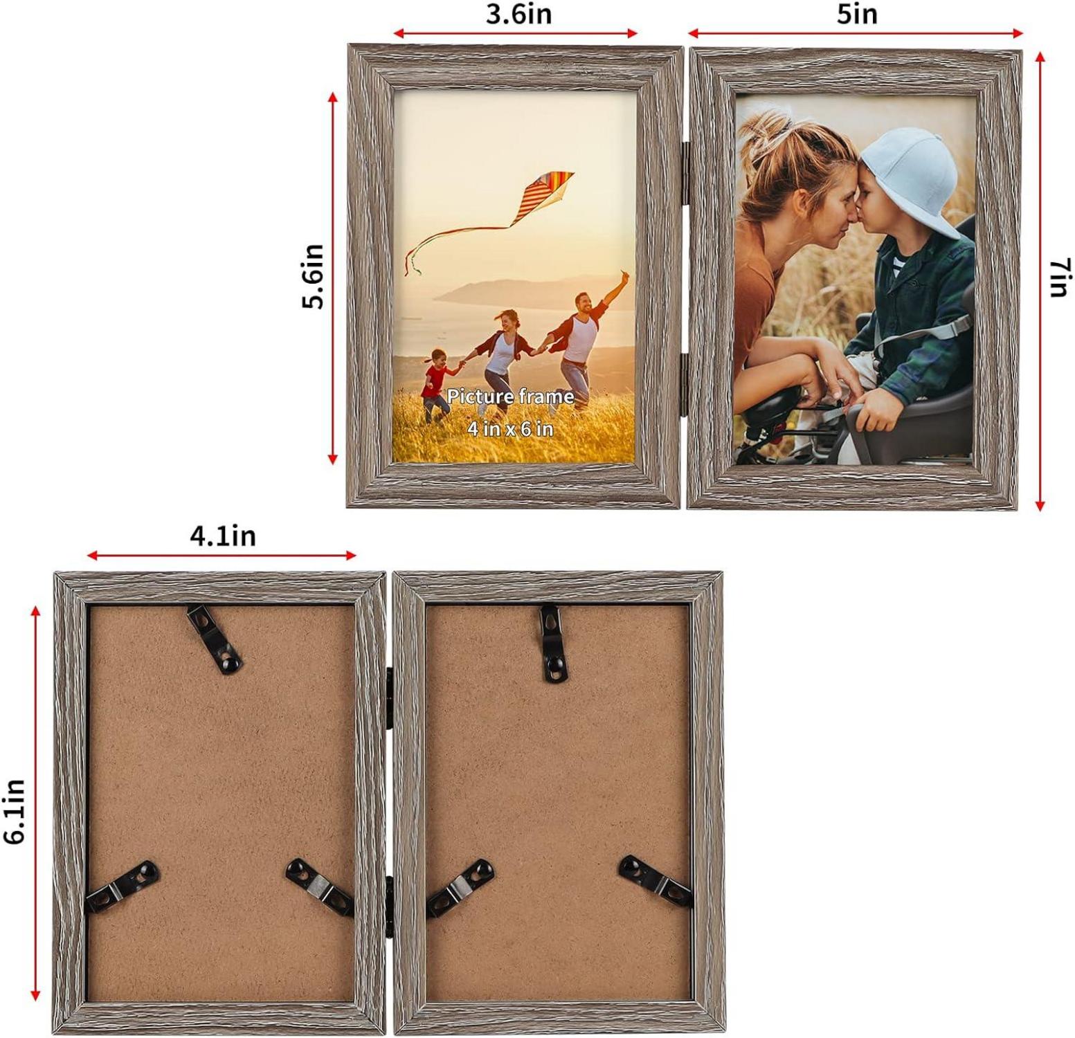 Doppelter Bilderrahmen 10x15 cm Klappbarer Fotorahmen 2
