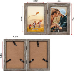 Doppelter Bilderrahmen 10x15 cm Klappbarer Fotorahmen 2
