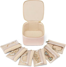 Schmuck Organizer Schmuckbox mit 6 Schmuckbeutel Rose Gold