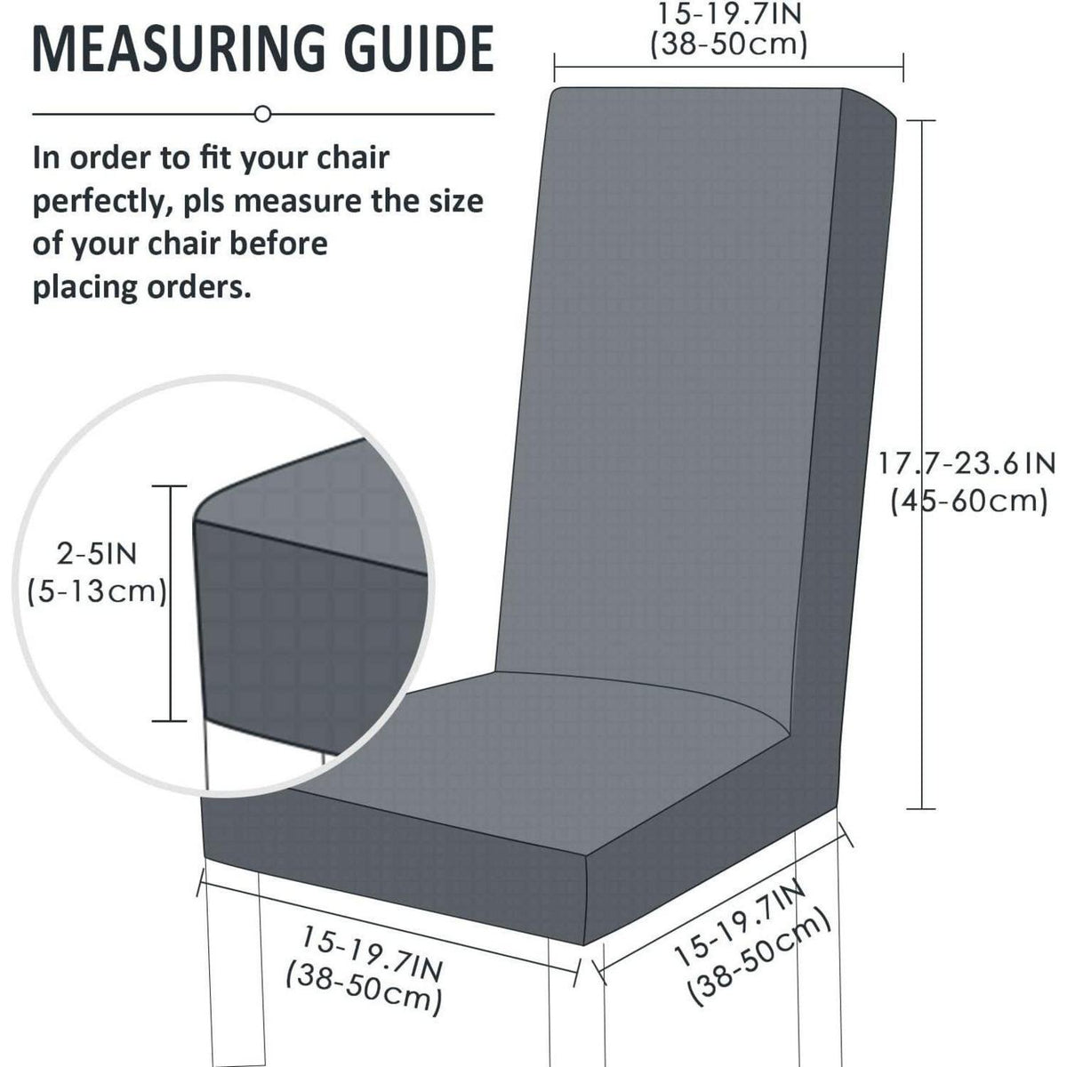 Stuhlhussen 6 Stück – Stretch Spandex für Hotel & Party