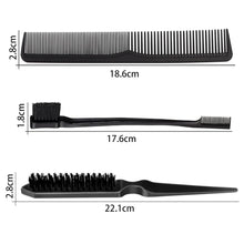 Professionelles Haarkammset 3 Stück Kohlefaser für Salon