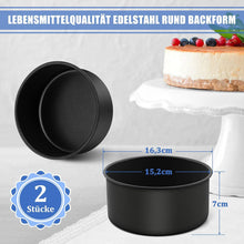 Homikit Set Edelstahl Backform 2er Set 16cm Antihaft