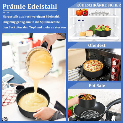 Backform Set Edelstahl Rund Kuchenform 16 cm 2er Antihaftbeschichtet