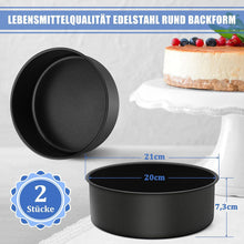 Homikit 20cm Edelstahl Backform Set Antihaft Tortenform 2er