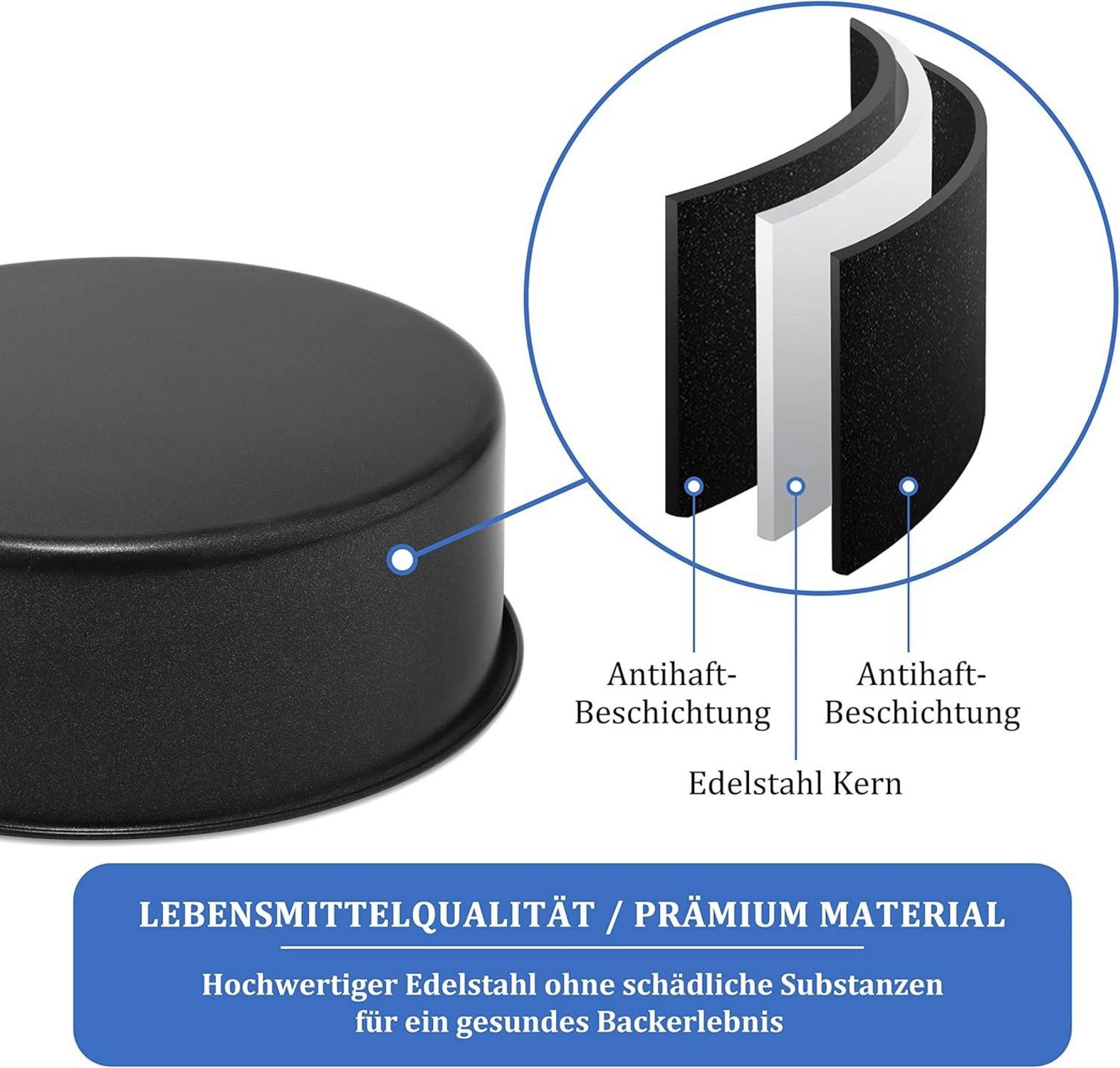Homikit Edelstahl Backform Set 20cm Rund Tortenform
