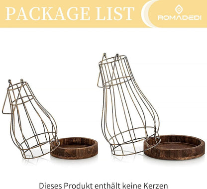 Laterne Holz Landhaus Deko Kerzenhalter Rustikale Vintage Stil