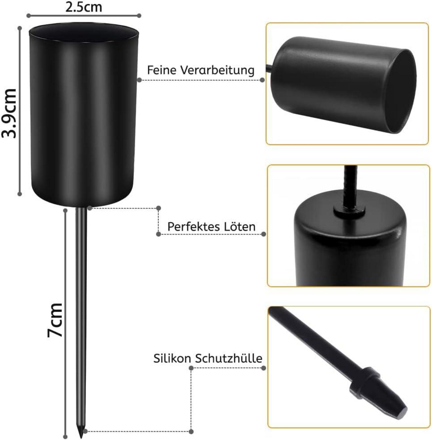 Kerzenhalter Adventskranz Stabkerze Retro Schwarz 4