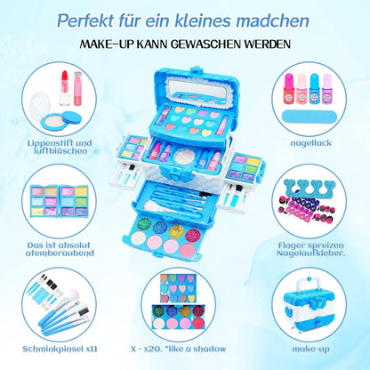 Kinderschminke Set Mädchen Frozen 57-teilig Waschbar Make-up Kinder