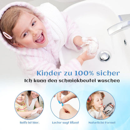 Kinderschminke Set Mädchen Frozen Make Up Spielzeug 57-teilig Blau