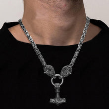 Wikinger Thors Hammer Halskette Edelstahl Norse Mjolnir